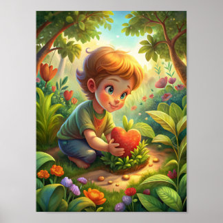 Póster "El amor en el florecimiento"