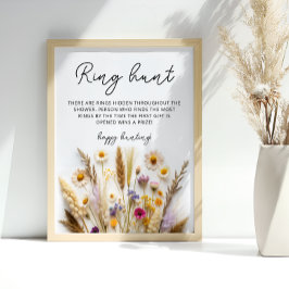 Póster El amor en el juego de la ducha de novias en flor