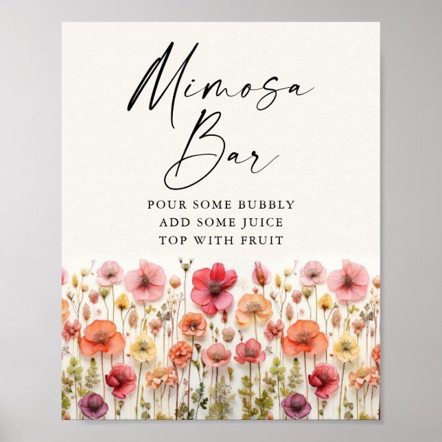 Póster El amor en el Rótulo de Mimosa novia en flor (Frente)