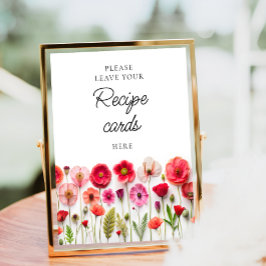 Póster El amor en la flor deja tu receta aquí