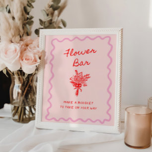 Póster El amor en la flor rosa roja de Bloom