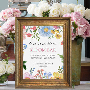 Póster El amor en la flor silvestre de florecimiento de n