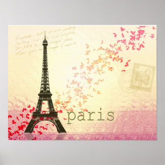 Póster El amor en la Torre Eiffel de París