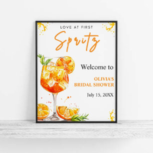 Póster El amor en primer signo de bienvenida a Spritz Bri