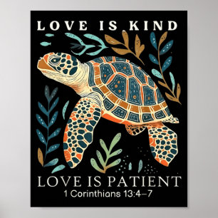 Póster El amor es amable el amor es paciente 1 corintios 