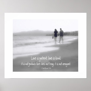 Póster El amor es amor al paciente es amor amable o 13:4 