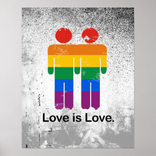 PÓSTER EL AMOR ES AMOR DE LA PAREJA GAY