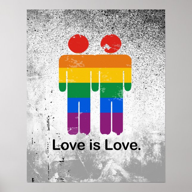 PÓSTER EL AMOR ES AMOR DE LA PAREJA GAY (Frente)