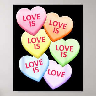 Póster El Amor Es Amor Día de San Valentín Corazón de Car