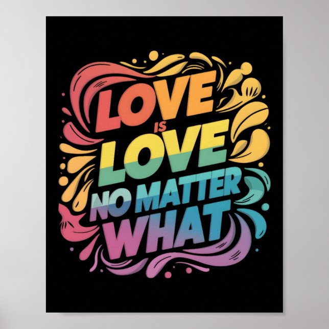 Póster El amor es amor no lo que Pegatina (Frente)