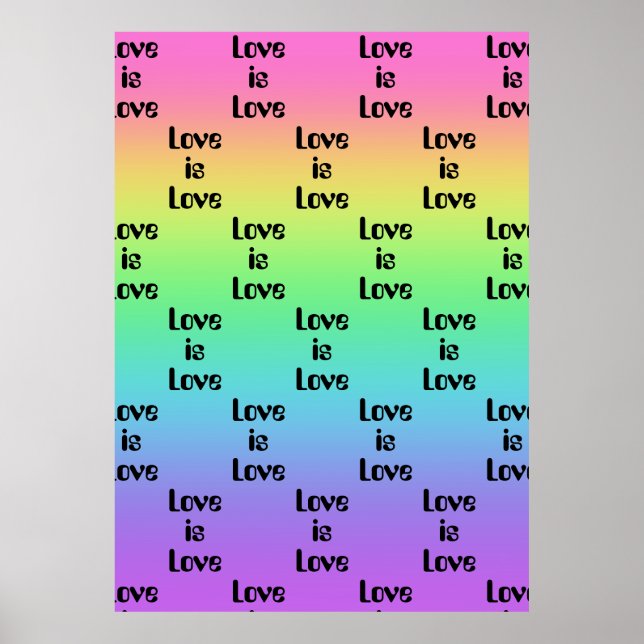 Póster El amor es amor Poster arcoiris (Frente)