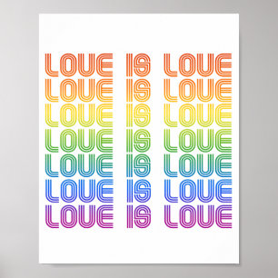 Póster El amor es amor retro