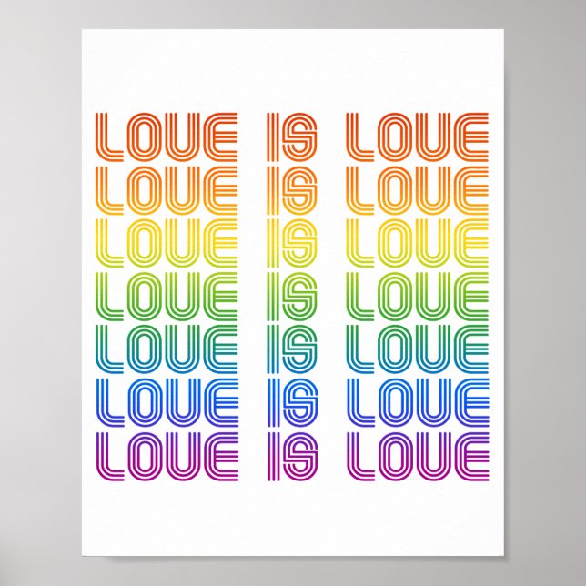 Póster El amor es amor retro (Frente)