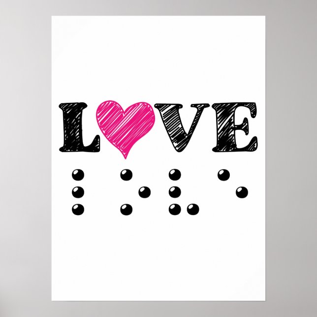 Póster El amor es ciego en Braille (Frente)