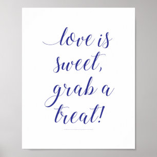 Póster El amor es dulce agarre a la armada azul dulce car