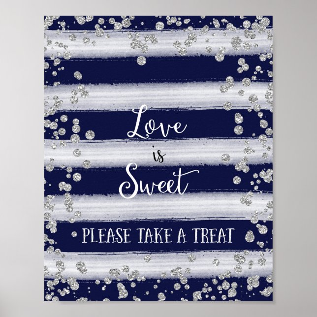 Póster El amor es dulce Boda Poster Imprimir (Frente)