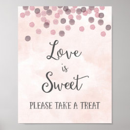 Póster El amor es dulce Boda Poster Imprimir