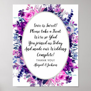 Póster El amor es dulce cita Boda Trato Rótulo
