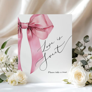 Póster El amor es dulce Despedida de soltera con lazo ros