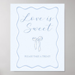 Póster El amor es dulce Favor de unión de Blue