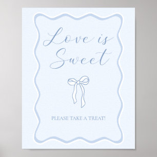 Póster El amor es dulce Favor de unión de Blue