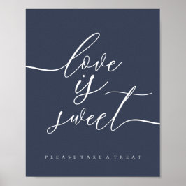 Póster El amor es dulce simple navy