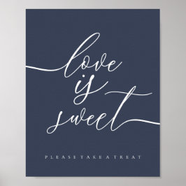 Póster El amor es dulce simple navy