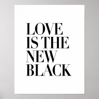 PÓSTER EL AMOR ES EL NUEVO NEGRO