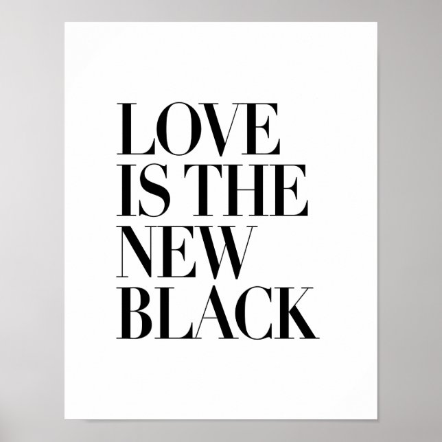 PÓSTER EL AMOR ES EL NUEVO NEGRO (Frente)