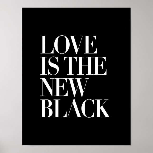 PÓSTER EL AMOR ES EL NUEVO NEGRO (Frente)