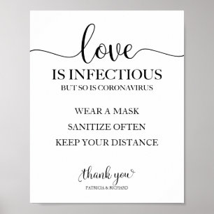Póster El Amor Es Infectible, Pero También Lo Es El Coron
