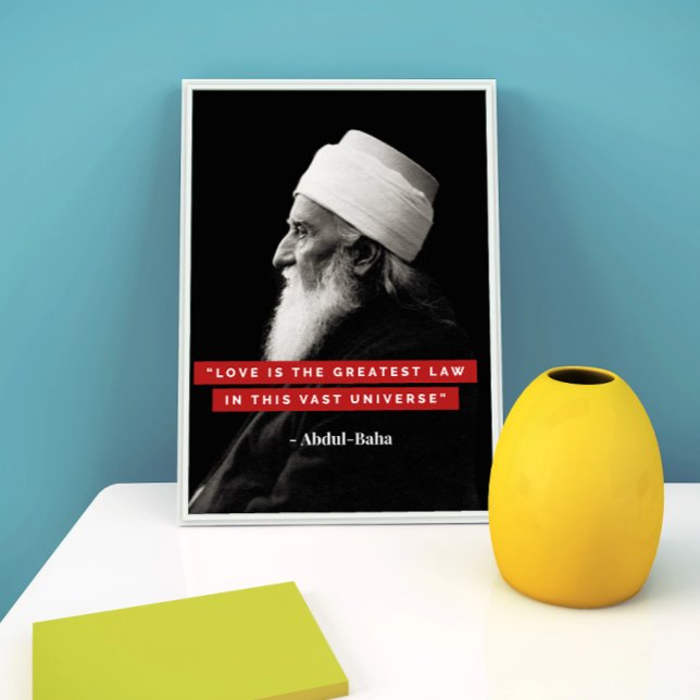 Póster "El amor es la ley más grande" Bahai Typography Po (Subido por el creador)