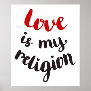 Póster El amor es mi religión