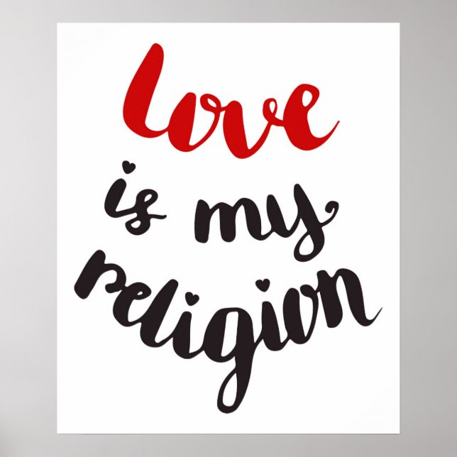 Póster El amor es mi religión (Frente)