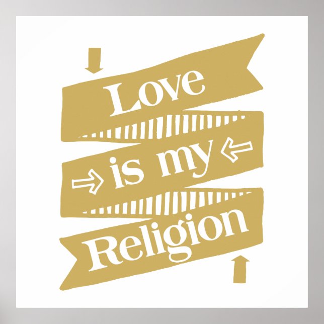 Póster El amor es mi religión (Frente)