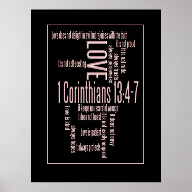 Póster El amor es negro paciente y Rubor (Frente)