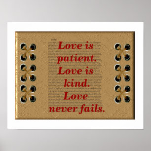 Póster El amor es paciente.