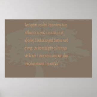 Póster El amor es paciente, cosecha moderna
