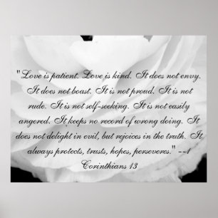 Póster El amor es paciente. El amor es amable.