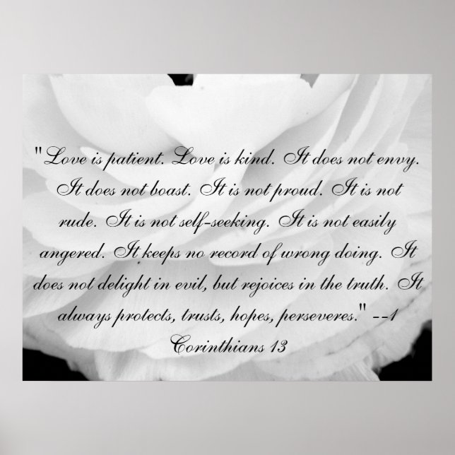 Póster El amor es paciente. El amor es amable. (Frente)