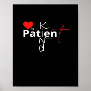 Póster El amor es paciente el amor es amable clásico cora