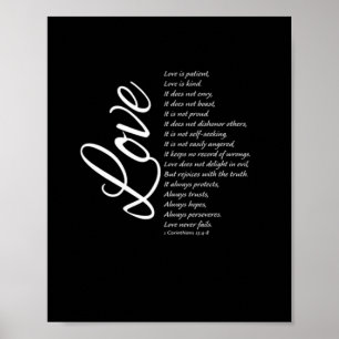 Póster El amor es paciente el amor es amable Corintios At