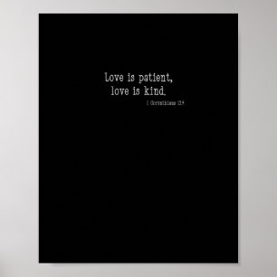 Póster El Amor Es Paciente El Amor Es Amable Diseño De Fe