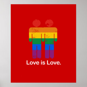 PÓSTER EL AMOR ES PAR DEL GAY DEL AMOR