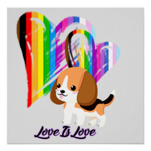 Póster El amor es perro de amor - propietario de Mascota