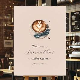 Póster El amor es preparar café, ducha de novia