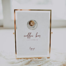 El amor es preparar el Rótulo Coffee Bar