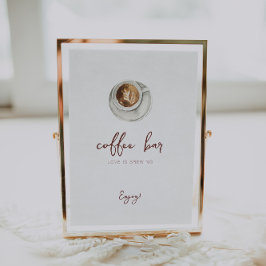 Póster El amor es preparar el Rótulo Coffee Bar