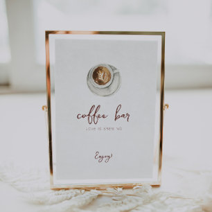 Póster El amor es preparar el Rótulo Coffee Bar