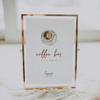 Póster El amor es preparar el Rótulo Coffee Bar